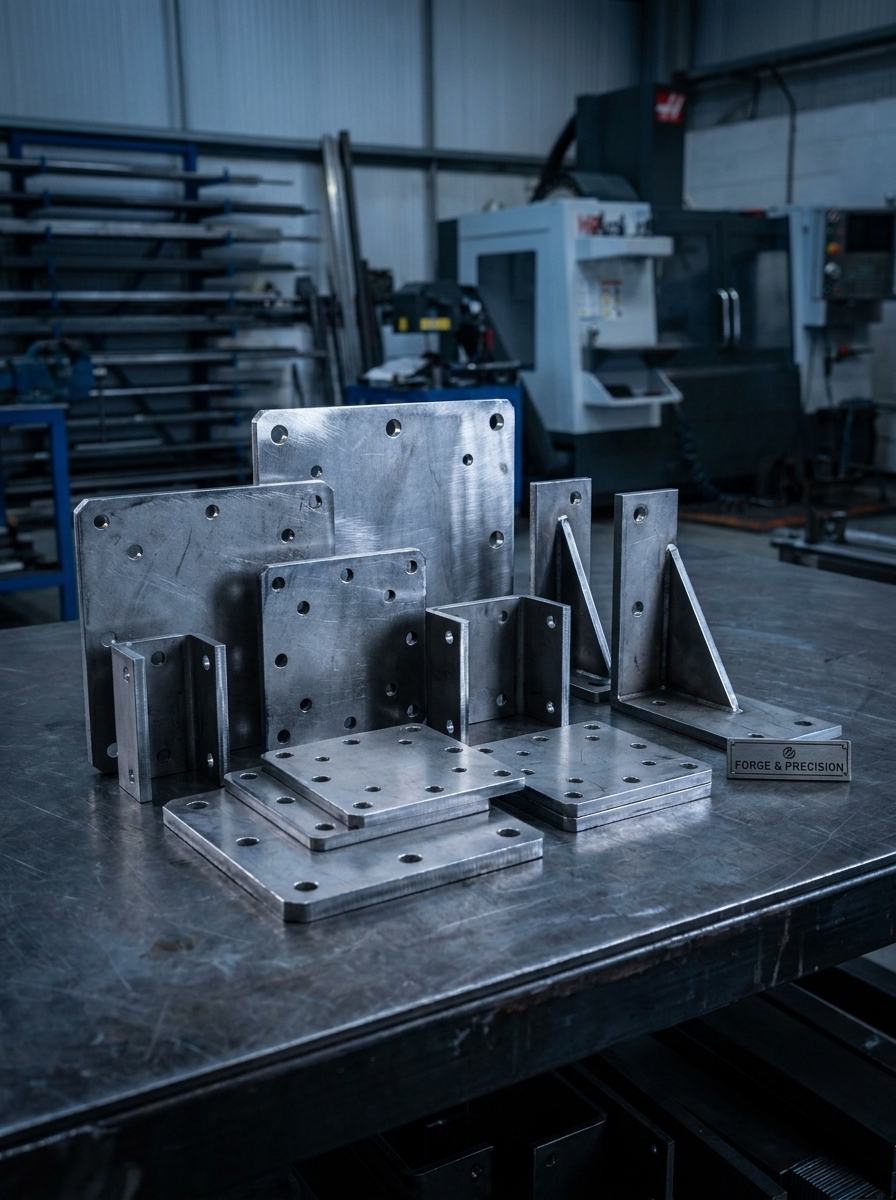 Placas cuadradas de acero para bases y soportes