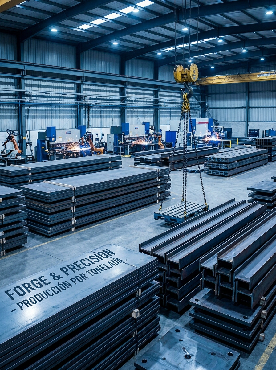 Producción y maquila de placas de acero por tonelada